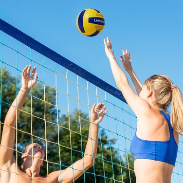 Волейбольний м'яч Lemondo PU для пляжного волейболу, м'який, водостійкий, з насосом. Підходить для гри та тренувань в приміщенні та на пляжі. Жовтий колір.