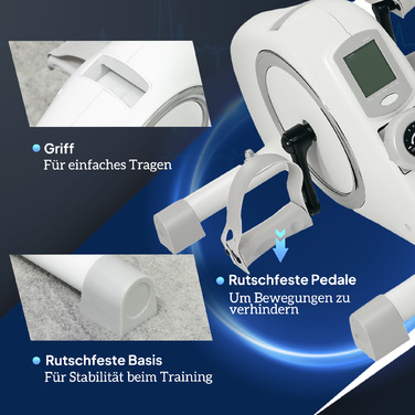 Міні-велотренажер SPORTNOW Pedal Trainer для людей похилого віку з 8 регульованим магнітним опором і РК-дисплеєм Тренажер для рук і ніг Фітнес-велосипед для домашнього тренажера | Аосом