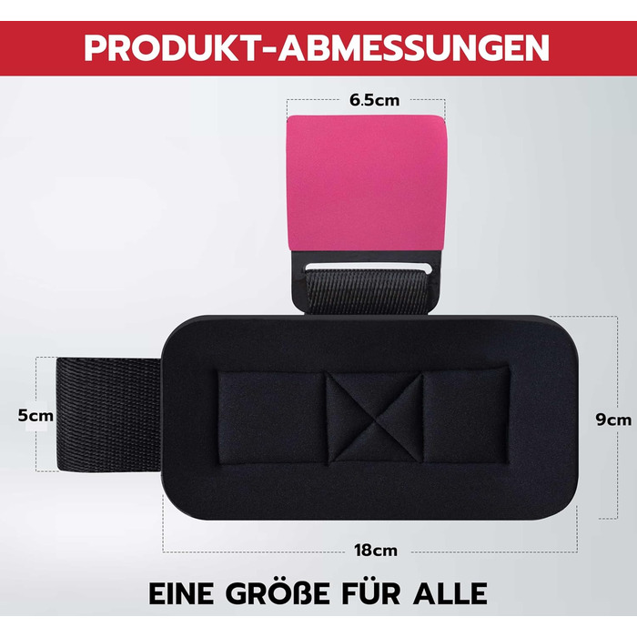 AQF Навантажувальні гачки для силових тренувань: неслизькі ручки з гумовим покриттям, 8 мм неопреновий наповнювач – гачки для важкої атлетики для чоловіків та жінок (пара), ідеальні для підйому ваги та пауерліфтингу (колір: рожевий)