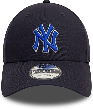 Кепка New Era Basecaps 9Forty з регульованим розміром, особливі дизайни, вигнутий козирок, логотип, універсальний розмір (New York Yankees #37298)