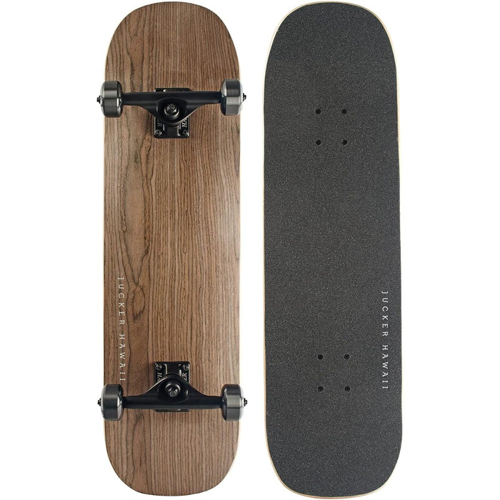 Скейтборд JUCKER HAWAII NUHA 8.5 Black – вуличний і круїзер, клен з горіхом, для початківців і досвідчених