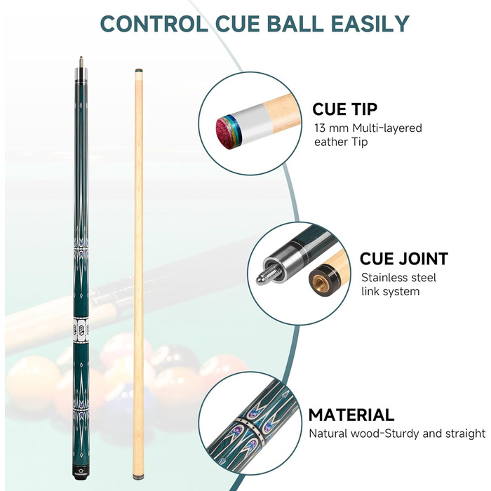 Біліардна кість HomeSeason 57'' з низькою дефлекцією - професійна біліардна кість HS06-B-Bag