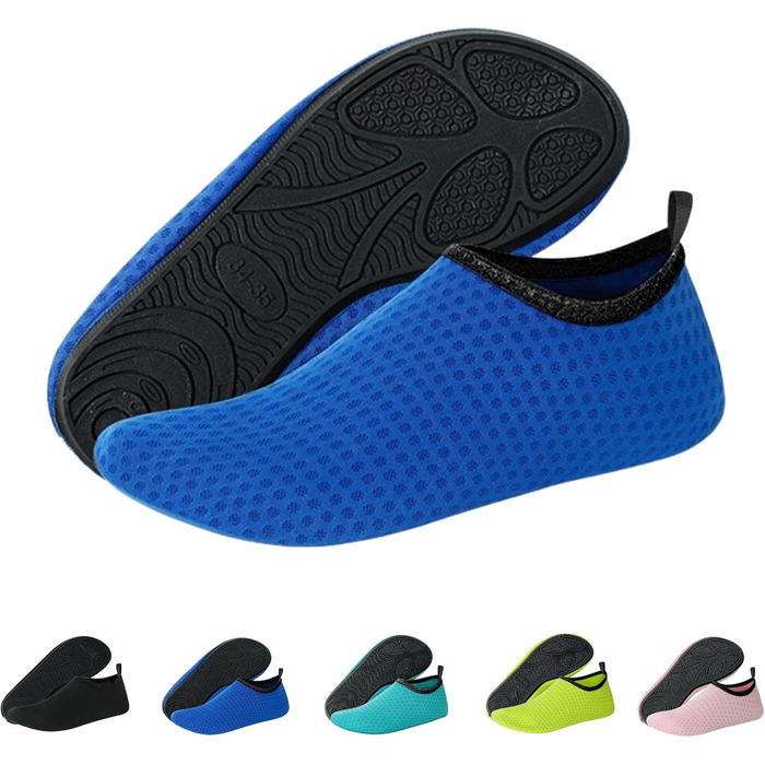 Водні тапки Sfit для жінок та дітей: спортивні, нековзкі, швидковисихаючі, розміри 22-45, колір кобальт