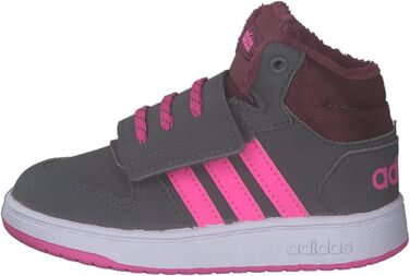 Кросівки Adidas Hoops Mid 2.0 для дітей (22 EU, сірий, рожевий, чорний)