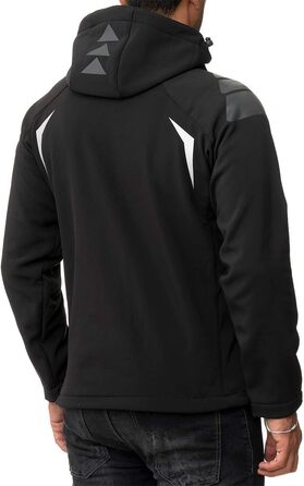 Чоловіча софтшеллова куртка Geographical Norway - функціональна, дихаюча, для активного відпочинку та походів, чорний - 03