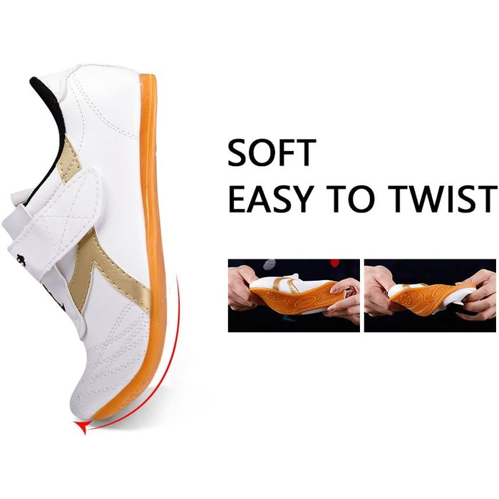 Взуття для Таеквондо Wakects: спортивні кросівки для Кунг-Фу, Тай-Чи, Таеквондо. Дитяче та доросле. Білий колір.