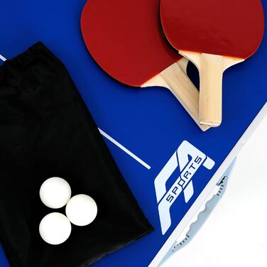 Стіл для пінг-понгу складний Fabula для дітей та підлітків, Indoor & Outdoor, розмір midi, 165x84x72 см, FASports з сіткою, ракетками, м'ячем