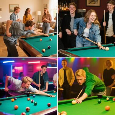 Більярдний кий Kmise Queue-Set 18-21oz з канадського акації, покращений хват, 4 кольори, з крейдою та рукавичкою