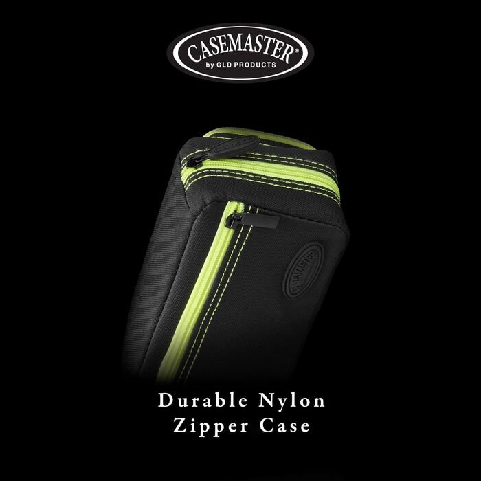 Casemaster Plazma Pro чохол для 6 дротиків (м'які та сталеві), велика передня кишеня для смартфону, зберігання для оперення та наконечників, жовтий