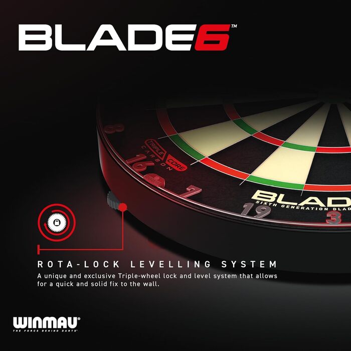 Дартс Winmau Blade 6 Professional: Класичний дротик з захисним кільцем та 2 комплекти дротиків