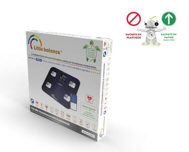 Ваги-аналізатор тіла LITTLE BALANCE 8661 Cardio X4 USB-R, нічний синій, до 180 кг, розумні, з USB зарядкою, перезаряджувані, без батарейок, ремонтопридатні