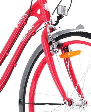 Дівчачий велосипед Sun Baby 20 дюймів, 6 швидкостей Shimano, для дітей 6-10 років, білий/золотий, Heart Bike