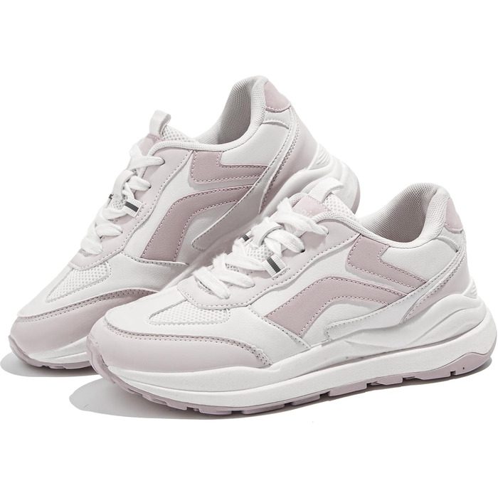 Жіночі кросівки для ходьби Tuopin Modische: дихаюча сітка, антиковзаюча підошва, кольори бежевий та рожевий (39.5 EU)