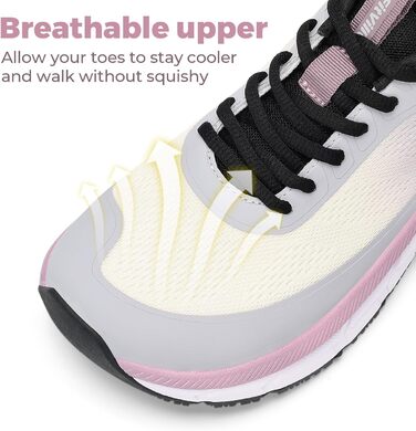 Жіночі кросівки для бігу FitVille з широкою стопою, дихаючі, легкі, для ходьби, розмір 41 EU, світло-фіолетовий