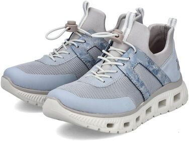 Кеди жіночі Rieker M6061 Slip-On, сині комбіновані, 39 EU - зручне взуття для повсякденного носіння