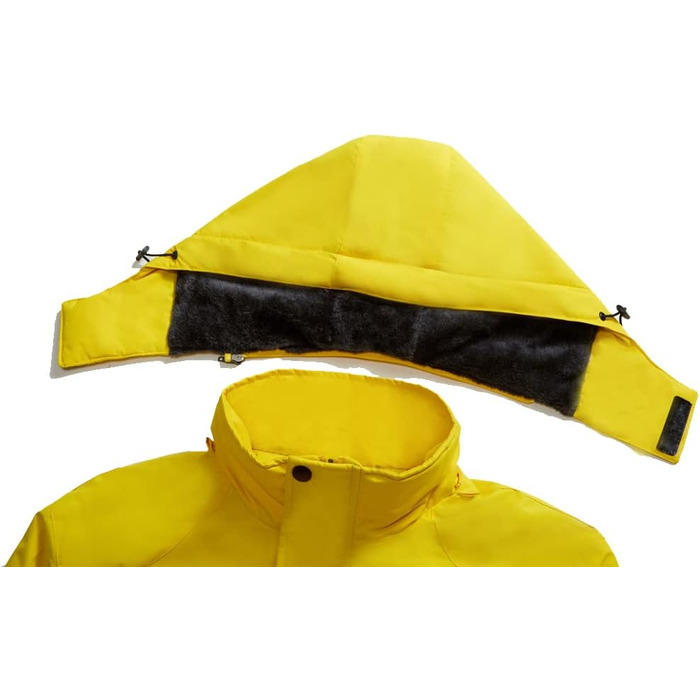 Чоловіча зимова куртка для катання на лижах з водонепроникним покриттям, вітрозахисна, з капюшоном. Підходить для сноубордингу та захисту від дощу. Колір: жовтий