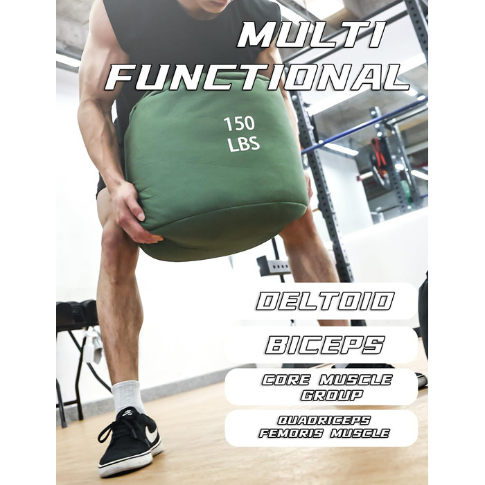 Мішок для тренувань Fitarc Sandsack - 150LB (зелений) - для крос-тренінгу та силових вправ