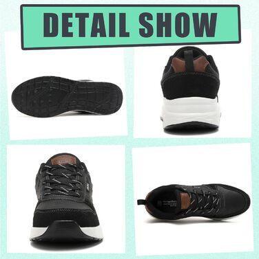 Sneaker TARELO для чоловіків: кросівки з повітряною подушкою, спортивні, зручні, дихаючі, легкі, для тенісу, зелені (чорні), 46 EU