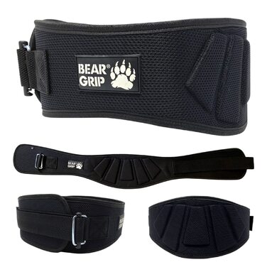 Пояс для важкої атлетики Bear Grip Neopren, з підтримкою спини та попереку, чорний