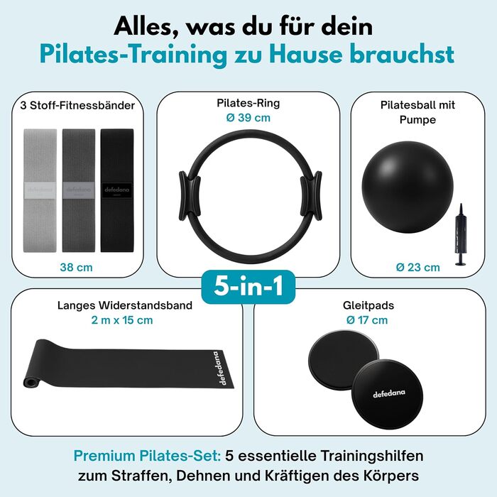 Набір для пілатесу: фітнес-гумки, стрічки для фітнесу, кільце, диски для ковзання, для дому та спортзалу