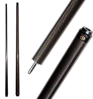 Кю (бик) для більярду KHEALING з карбону, 58 дюймів, 1/2-дюймова структура, 3-зубчастий з'єднувальний елемент, 12.4 мм наконечник, 540-567 г, для професійних гравців (жовтий)