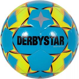 М'яч для пляжного футболу Derbystar Beach V22, синьо-жовто-оранжевий, розмір 5