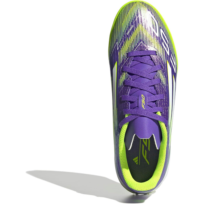 Дитячі футбольні бутси adidas F50 League Indoor для залу, розмір 38 EU, фіолетовий, білий, лимонний