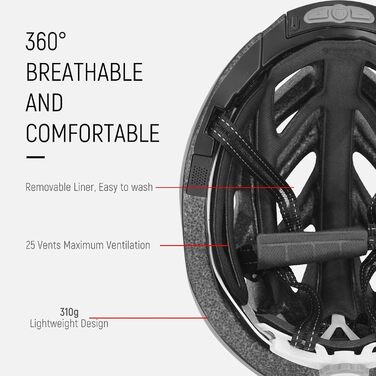 Смарт-велошолом LIVALL BH62 Neo з Bluetooth, вбудованими динаміками та мікрофоном, сигналами повороту, датчиком падіння, для дорослих, чорний-червоний, універсальний розмір (55-61 см)