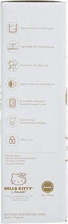 Термочашка Zojirushi з нержавіючої сталі, вакуумна, 473 мл, Hello Kitty, біла