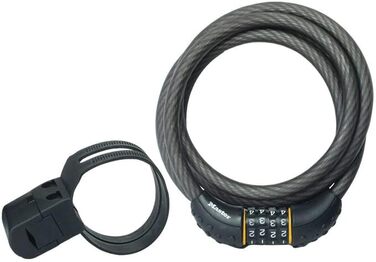 Кодовий тросовий замок Master Lock 8122D, 1,8 м, чорний, для велосипеда