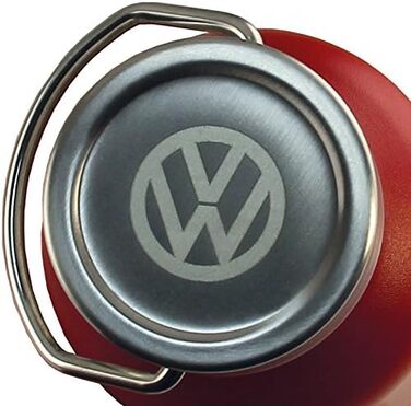 Термос BRISA VW Collection оригінальний Volkswagen, подвійні стінки, вакуумний, нержавіюча сталь, 735 мл, червоний, логотип VW