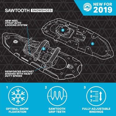 Снігоступи Wildhorn Outfitters Sawtooth для жінок та чоловіків. Регульовані кріплення, легкий матеріал, міцні зубці для зчеплення. Новинка 2019!