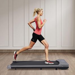 Доріжка для ходьби Walking Pad для дому та офісу, компактна бігова доріжка з LCD-дисплеєм і пультом, сіра, під стіл