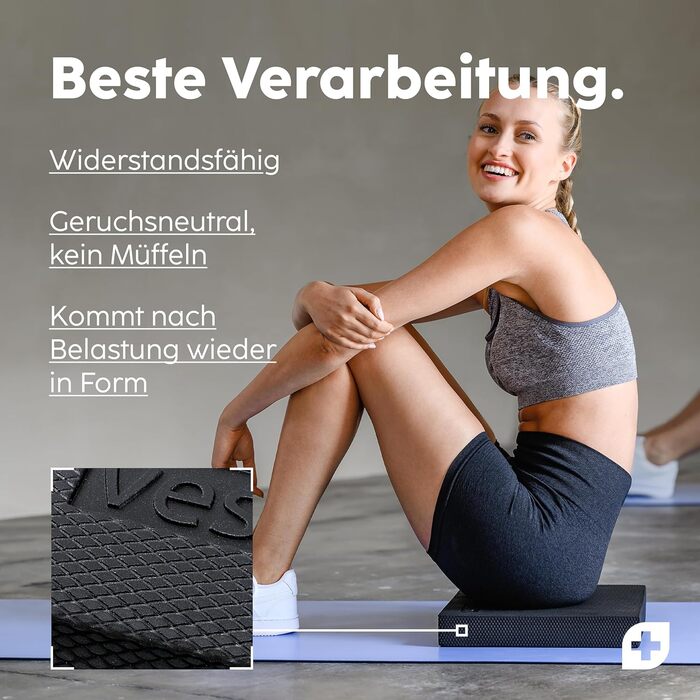 Килимок для балансу Vesta+ Balance Pad XXL з додатком, чорний - для фізіотерапії та фітнесу