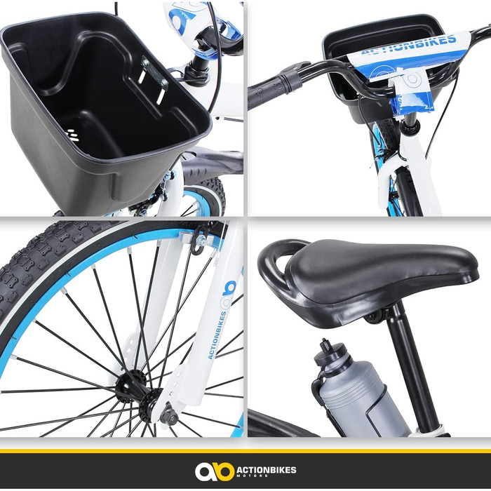 Дитячий велосипед Actionbikes 12/16/20 дюймів, V-гальма, для хлопчиків і дівчаток, з крилами, від 2 до 9 років
