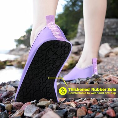 Водні черевики JOTO для жінок, чоловіків та дітей, унісекс. Швидка сушка, для плавання, пляжу, серфінгу. Розмір 40/41 EU, фіолетовий.