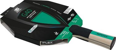 Sunflex Color COMP G40 професійна ракетка для настільного тенісу з анатомічною ручкою, ITTF сертифікований зелений наклад, для досвідчених гравців