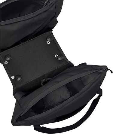 Велосипедна сумка VAUDE TwinShopper 44 л, чорна, з дощовиком, окреме використання, шопер, універсальний розмір