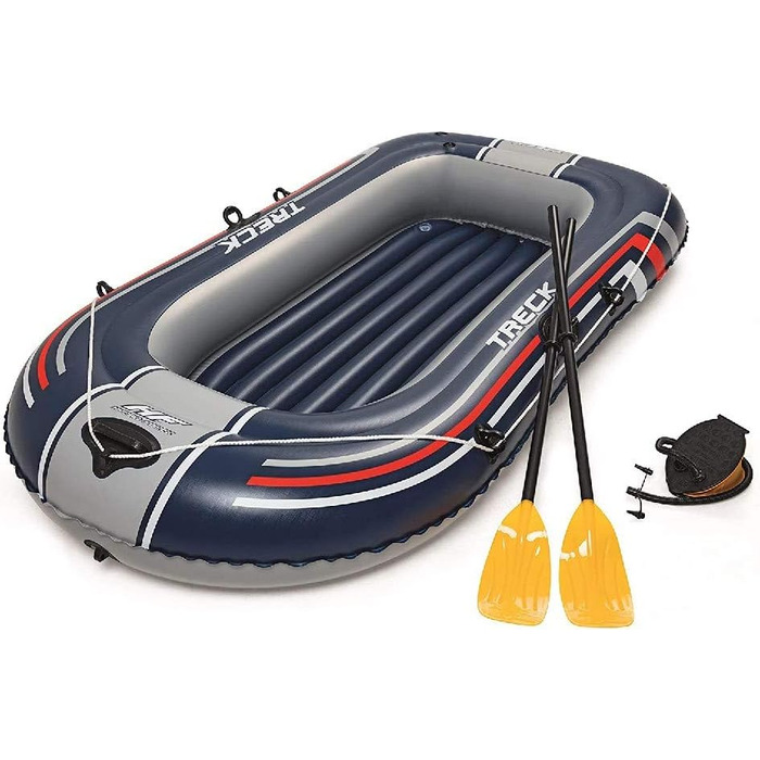 Надувний човен Bestway Hydro-Force Treck X2 для 2 осіб, 255x127x36 см, комплект весла та насос