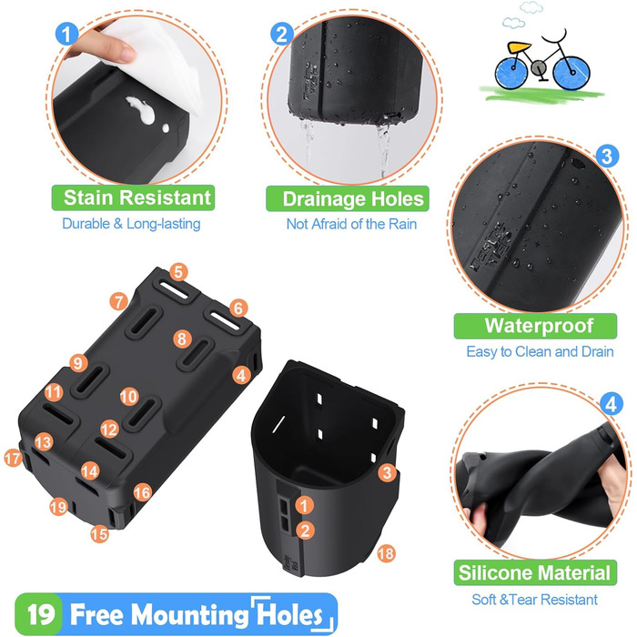 Тримач для пляшок Design Wish 12-40oz для велосипеда без гвинтів, універсальний фляготримач для води, аксесуар для велосипеда, чорний