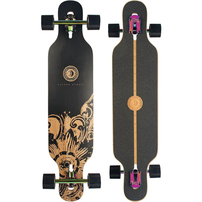 Лонгборд JUCKER HAWAII HOKU V2 Precision Flex 1 Neochrome — скейтборд із бамбука, клену та скловолокна, обмежена серія, 2 рівні жорсткості, лімітований дизайн