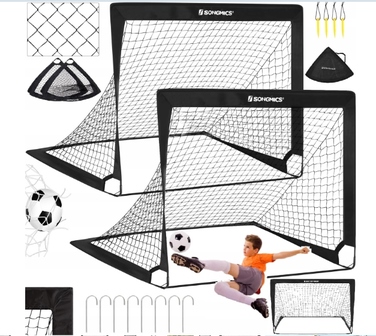 Набір із 2-х дитячих футбольних воріт: складані, переносні, для тренувань та саду (120 см)