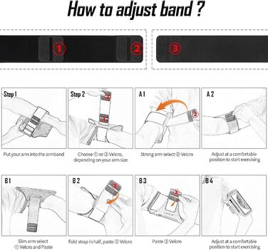 Спортивний браслет Haissky з кишенькою для навушників. Сумісний з iPhone, Huawei, Xiaomi, Galaxy. Сірий/Рожевий (до 6.9 дюймів)