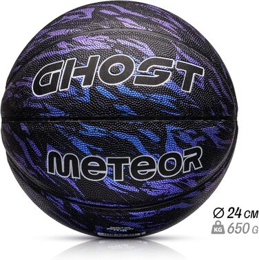 Світний баскетбольний м'яч Meteor №7, флуоресцентний, для тренувань, м'який, світиться у темряві, ідеально підходить для дітей та підлітків