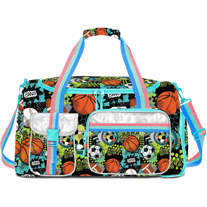 Дитяча спортивна сумка-рюкзак для плавання та танців з відділенням для взуття та мокрих речей, яскравий дизайн, модель Color 01