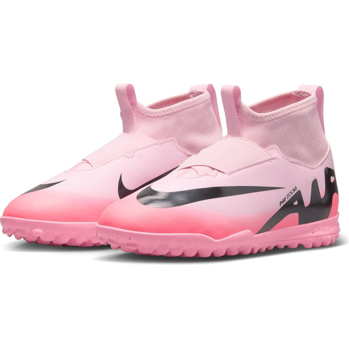 Дитячі футбольні кросівки Nike Zoom Superfly 9 Academy TF для штучного покриття, білі, сині, рожеві (38 EU)