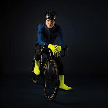 Велосипедні рукавички GripGrab водонепроникні термо, жовті Hi-Vis (M/L)