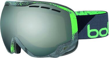 Гірськолижна маска Bollé Emperor M-L чорна/зелена Zenith, захист від ультрафіолету, антифог