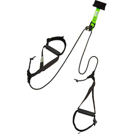 Тренажер для фітнесу eaglefit Sling-Trainer Base, петлі з роликом і дверним анкером, регулювання 80-155 см, світло-зелений