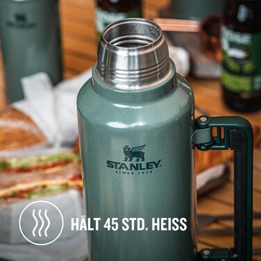 Термос Stanley Classic Legendary, нержавіюча сталь, 1 л, зберігає тепло/холод до 48 годин, BPA-free, для напоїв, підходить для посудомийки